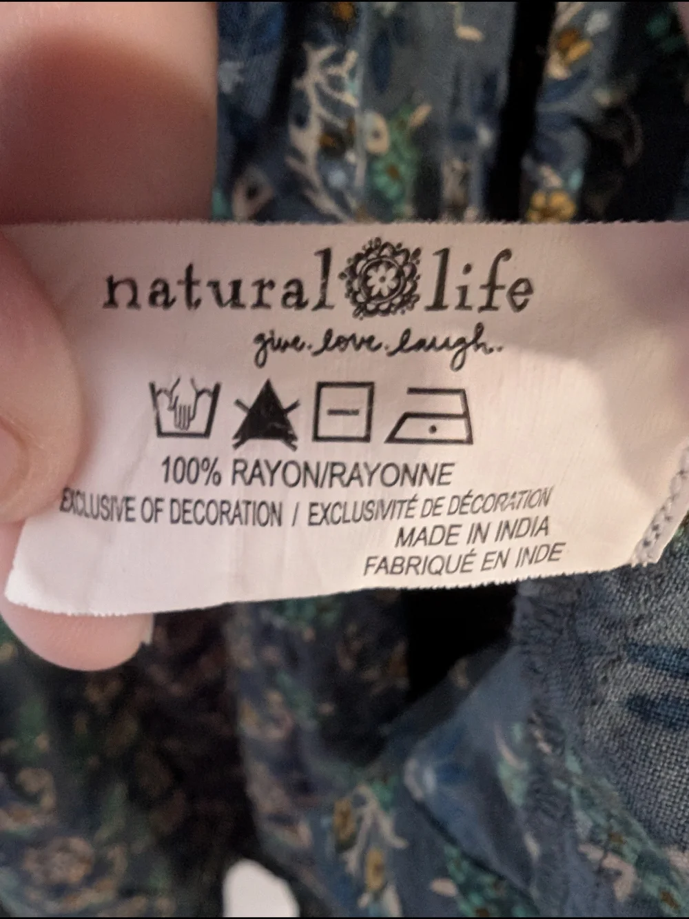 NATURAL LIFE Sara Embroidered Dress Dark Teal Medallion Size Medium Pockets - Picture 6 of 8
